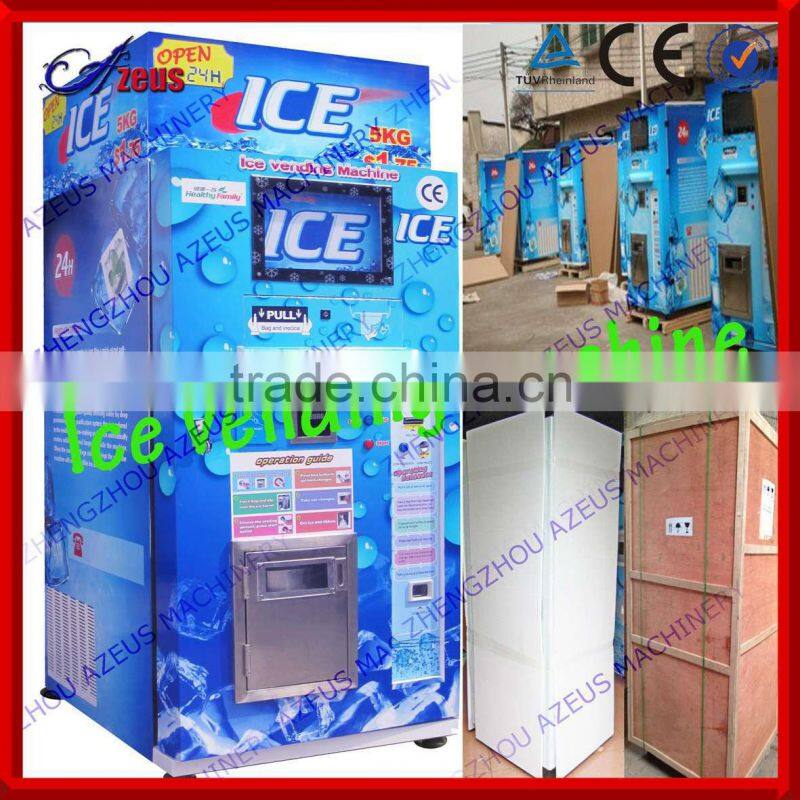 Fresh ice vendor with coin and bill operated system/ice vending machine
