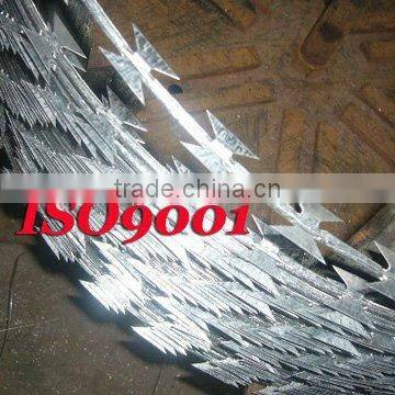 hot dip galvanized steelsheet razor barbed wire of china factory