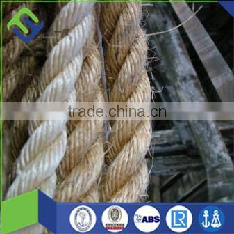 Natural color sisal 3 strand fiber rope free sample