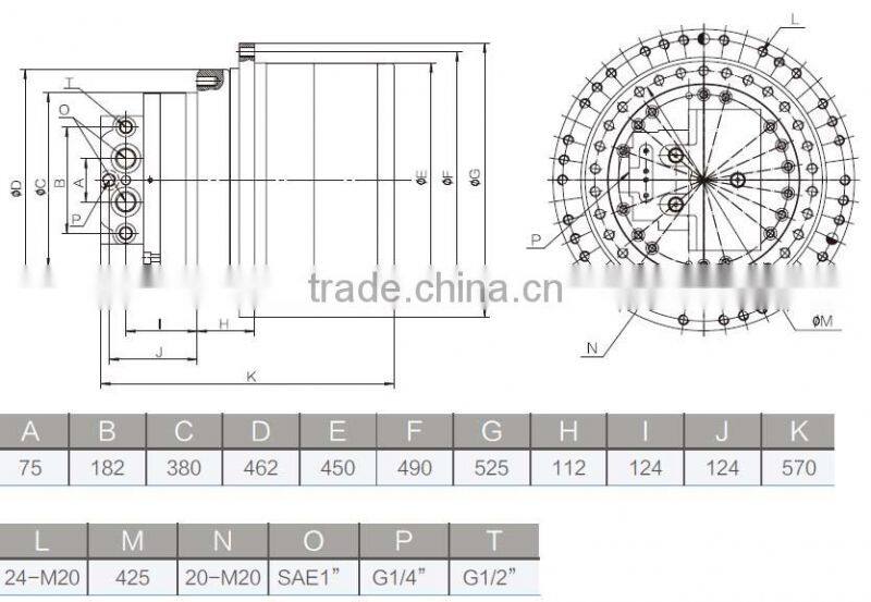 Hydraulic Motor/ Travel Motor Parts /traveling device For Excavator Parts