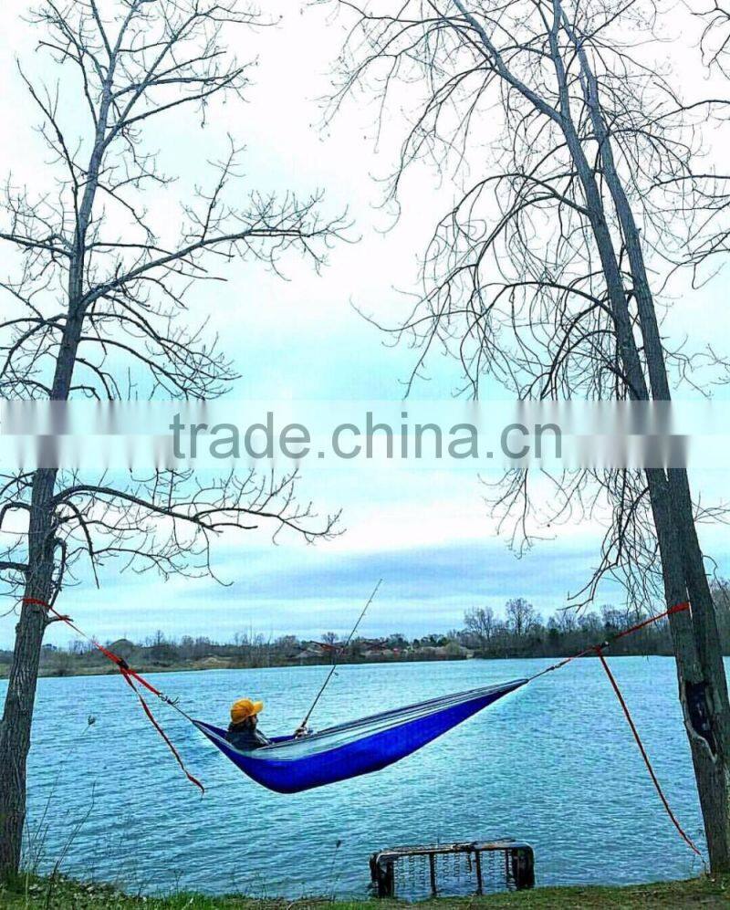 2017 Hot selling 2 Person portable Outdoor Camping Hammock with carry bag