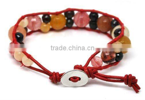 Pearls wax cord bracelet