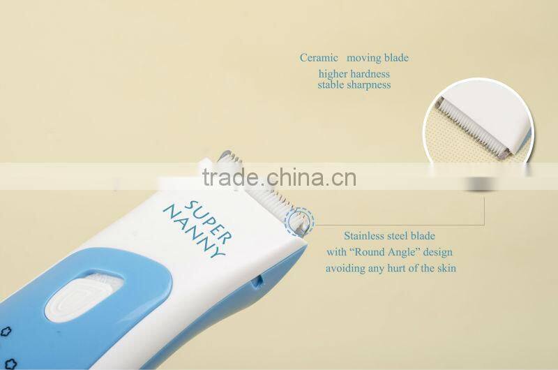 cordless baby hair clipper with replacement blade set and ceramic blade