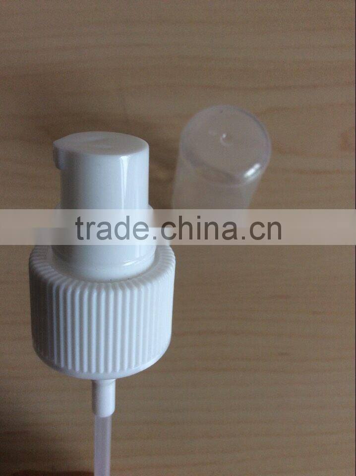 Small elegant treatment pump for essence bottles