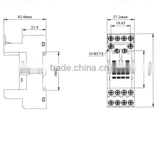 HEIGHT PX78704 latching relay socket /Relay Socket With High Quality