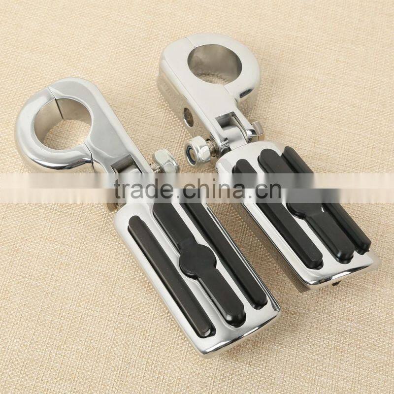 32mm 1 1/4" Engine Guard Foot peg Kit For Softail Dyna Fatboy Sportster