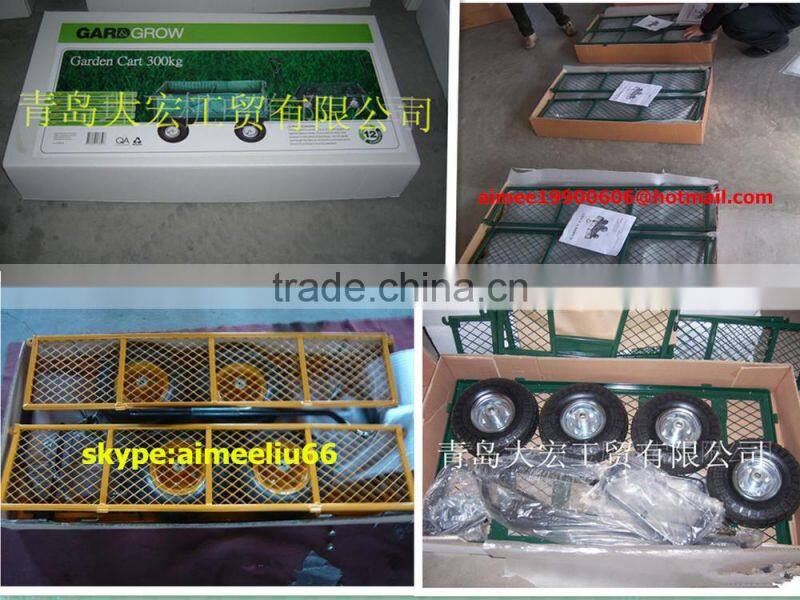 collapsible folding utility wagon garden cart with large beach tires