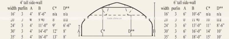 RoughBrothers Coldframe Series Galvanized Steel Frame Vegetable Tunnel Plastic Greenhouse