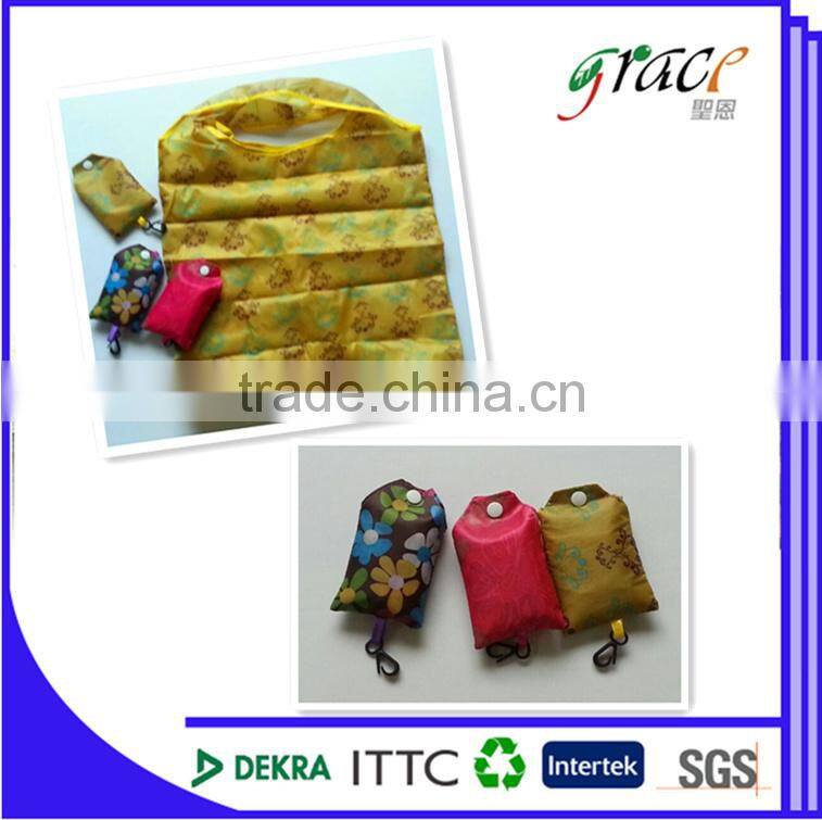 Foldable fruit shape nylon eco tote bags