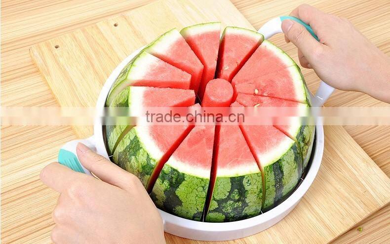 New Fruit Melon Slicer, Stainless Steel Blade Watermelon Cutter