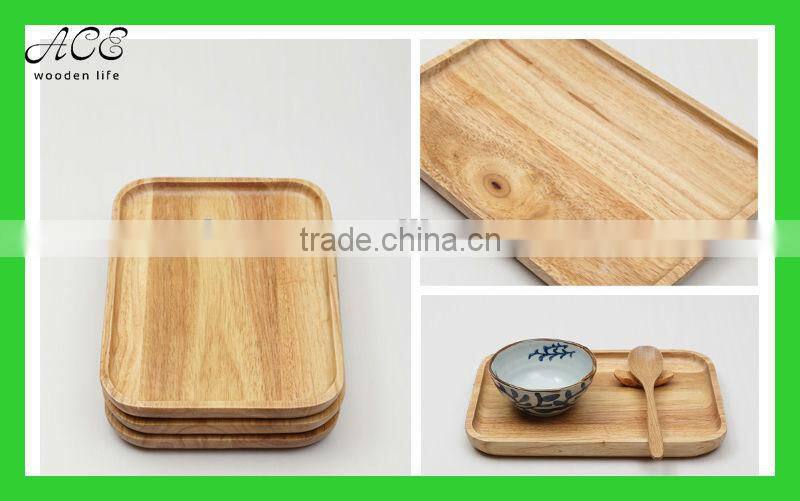 Wood tray Rectangle wooden serving tray Wood plate