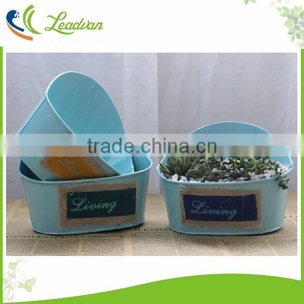 Half round plant pots cheap metal pots planter wholesale