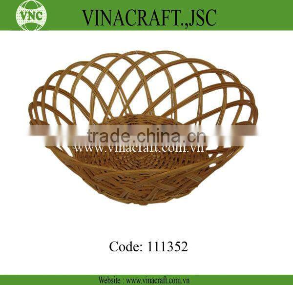 Handmade bamboo kitchen basket for storage