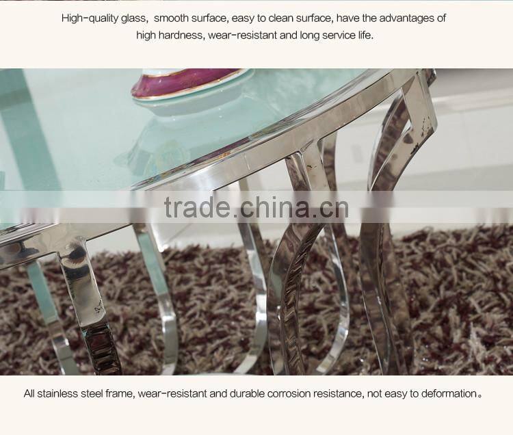 Living Room Furniture Round Glass Mirrored Coffee Table C391