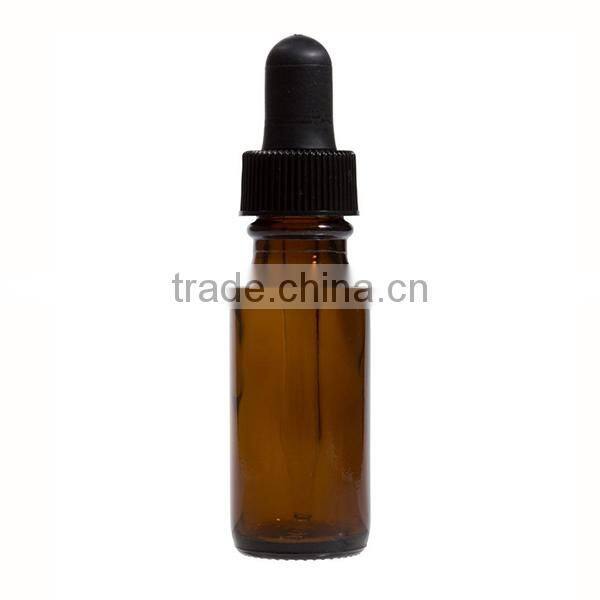 0.5 oz Amber Glass Boston Round Bottle