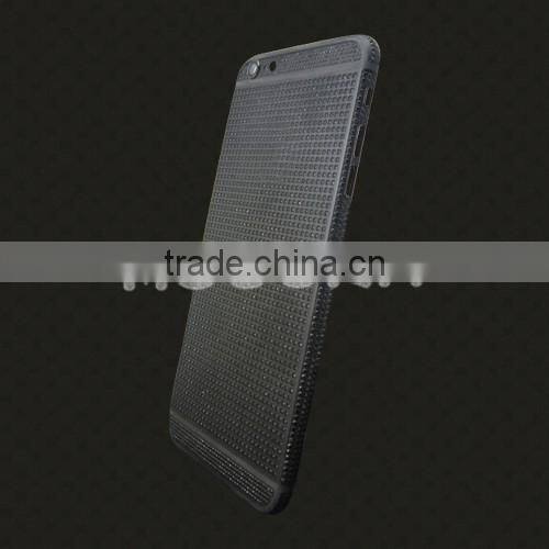 For iphone 6/6plus black housing back cover replacement,black crystal housing