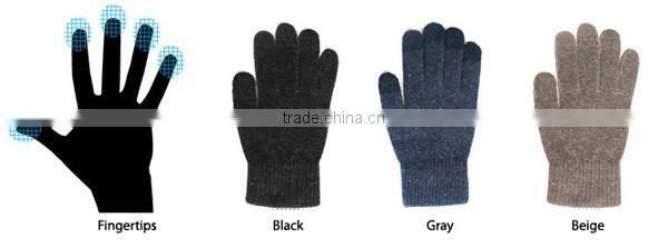 Wholesale Winter Gloves Touch Screen Gloves, Carbon Fiber Dots Noctilucent Touch Glove