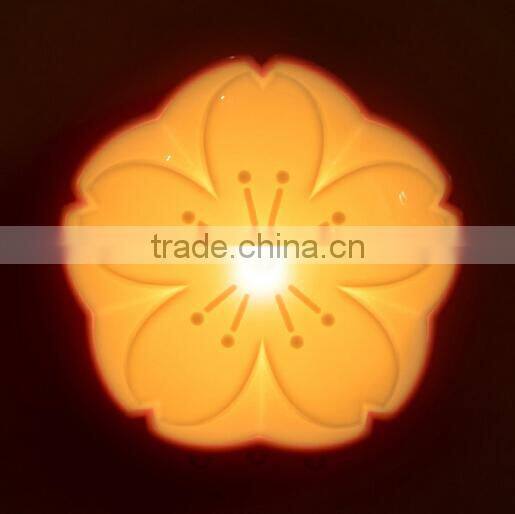 Plug Romantic Sakura Adjustable Voice Light Motion Sensor Led Night Light