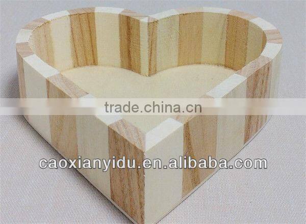 Decor Wooden Heart Shaped Jewelry Holder Wood Box Storge Box Mini Wooden box Small Box For Weding Key Box