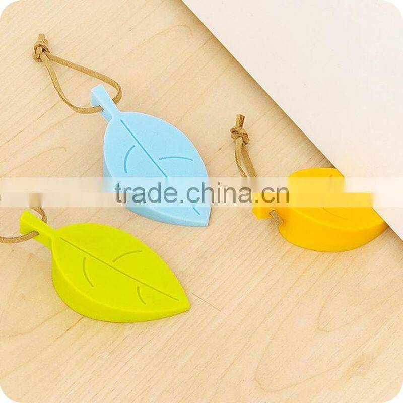 silicone door stopper protect children's hand leaf-shaped door stopper