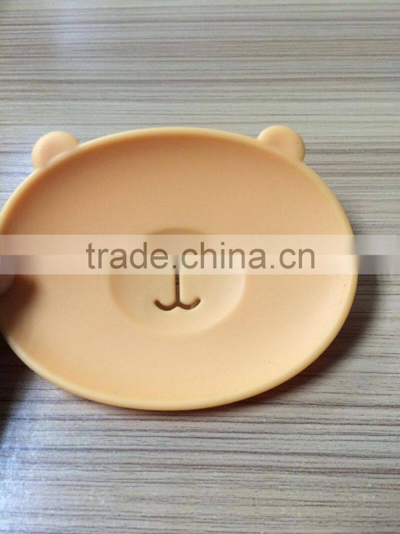 Little bear silicone round home drop the silicone soap box