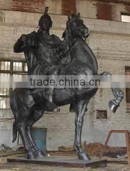 Garden life size casting bronze outdoor soldier statues