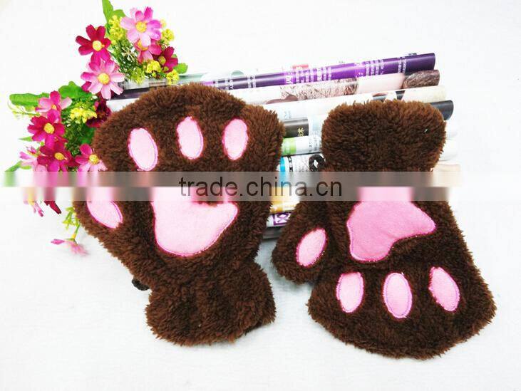 Plush animal hand glove stuffed animal paw glove