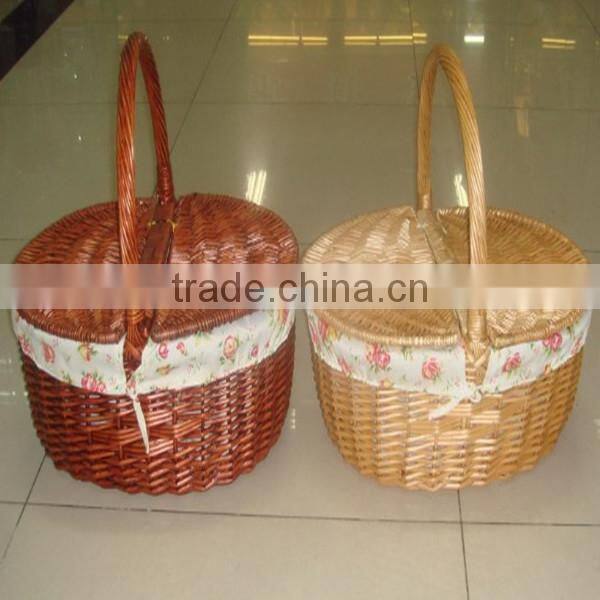 hot sale willow wicker gift basket for wedding decorations