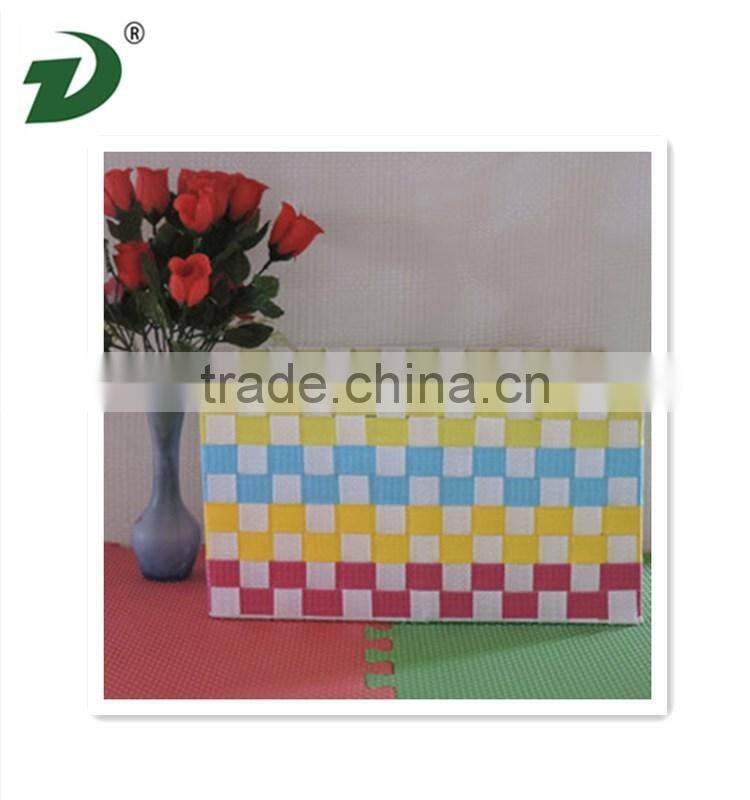 new arrived recycled paper rectangular woven large storage baskets with lids