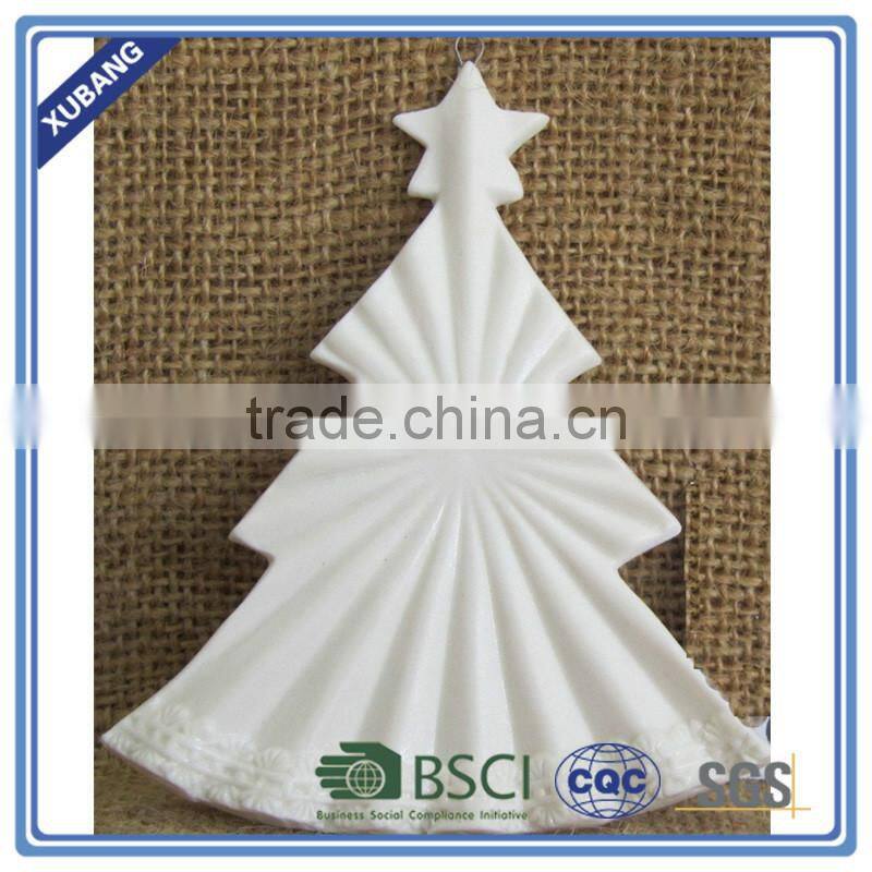 Christmas adornment heart white ceramic heart ornaments