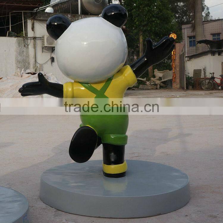 Fiberglass panda mascot