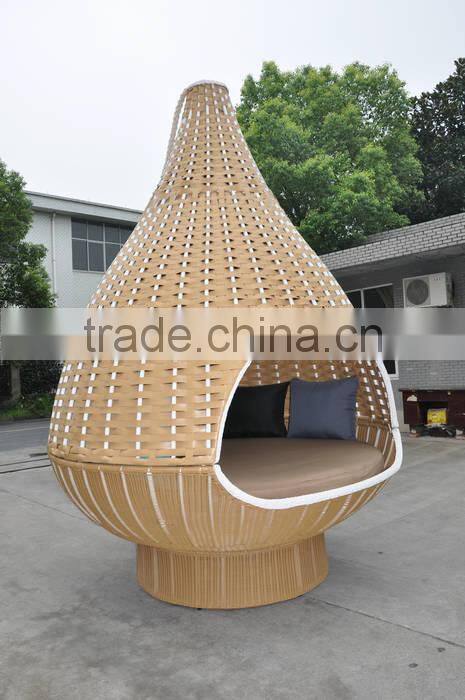 Outdoor swing bed with canopy