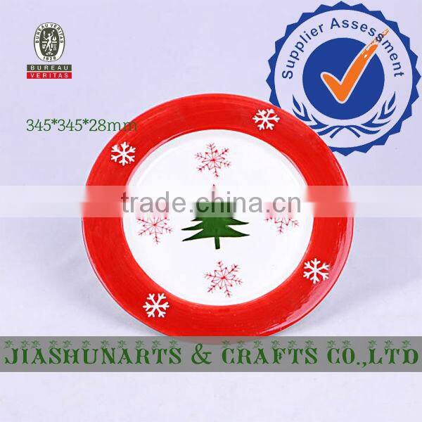 Christmas Tree Pattern Modern Ceramic Fruit Plates