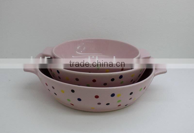 colorful round wholesale ceramic bakeware sets