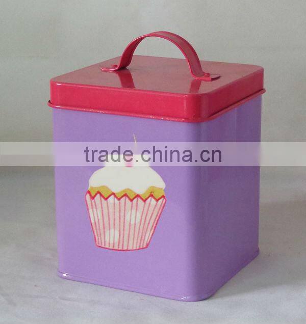 transfer decal two color square square metal box