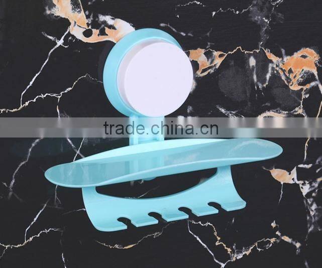 Vacuum suction cup bathroom plastic toothpaste and toothbrush holder