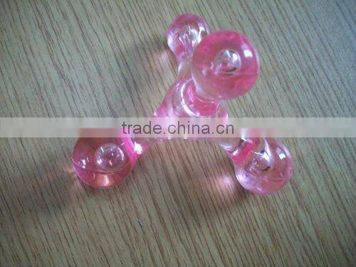 plastic four horns body massager in various colors/Plastic Mini Massager With 4 Points
