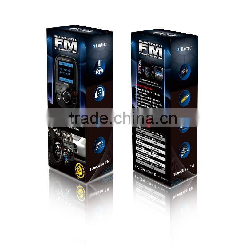 high end Car MP3 player with Bluetooth car kit car charger FM transmitter TF card/USB disk cigar lighter lcd sceen