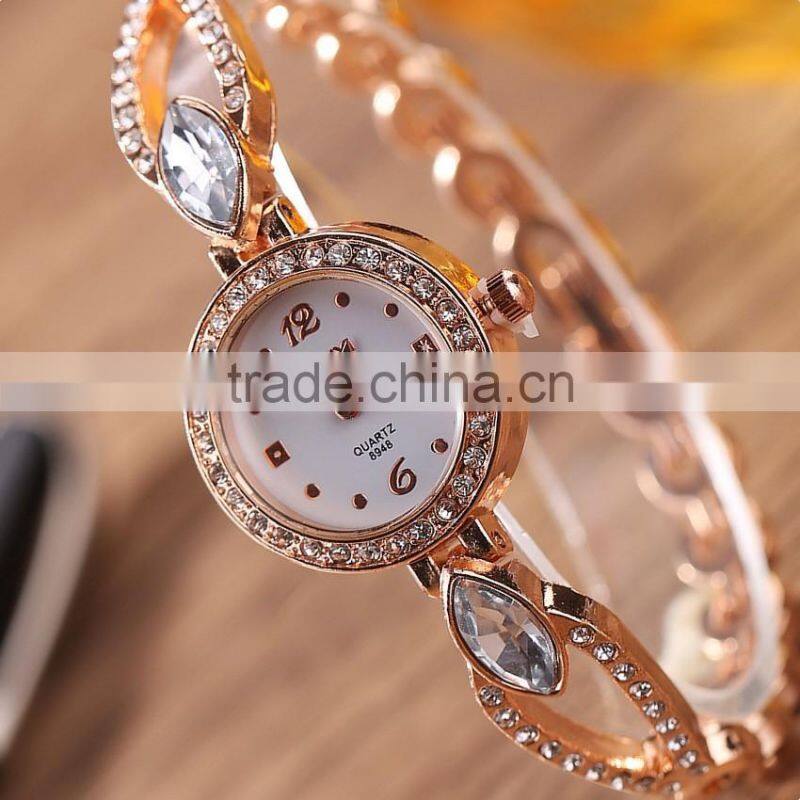 2017 new product OEM factory price luxury crystal diamond women decoration watch