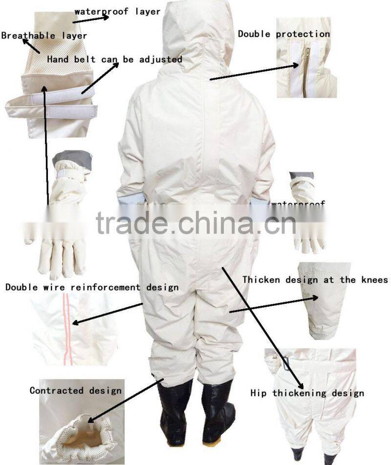 2014 new product White insect protection microporous bee protection clothing