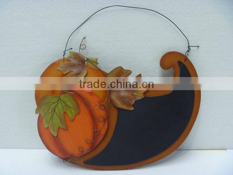 SMALL PUMPKIN WOOD DECORATION BLACKBOARD HANGING