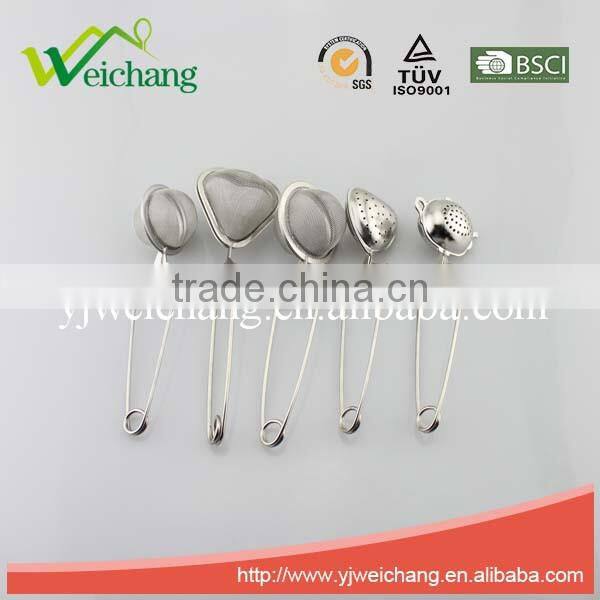 WCE121 Good quality Stainless Steel Tea tools Tea Strainer Tea Infuser Long handle push-open style Durable and Rust Resistant