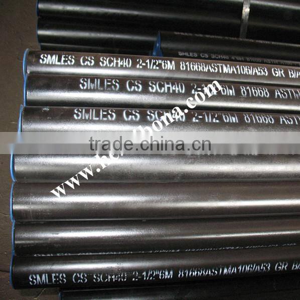 Black painted Carbon steel seamless pipes with competitive price