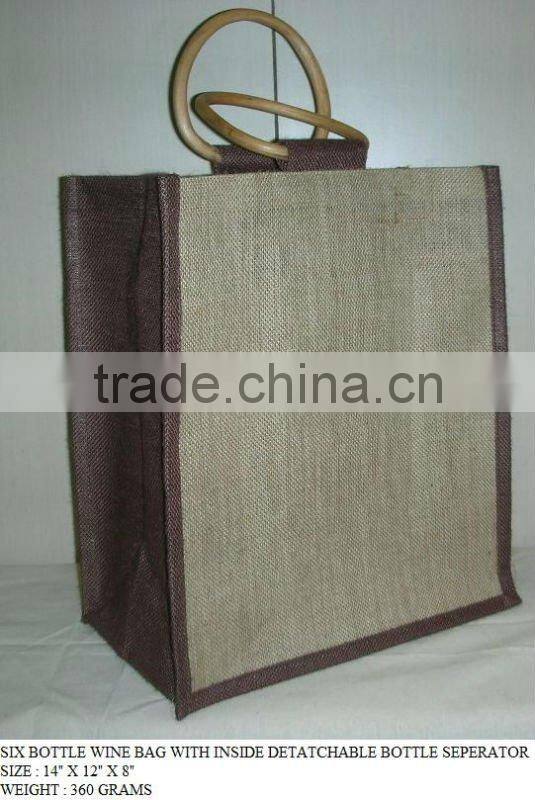 Jute Recyclable Wine Bag