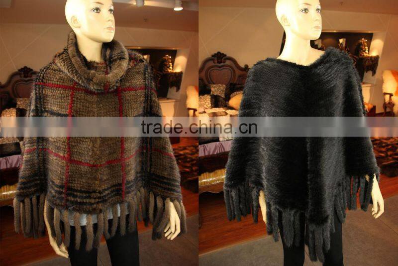 High Quality Knitted Mink Shawl