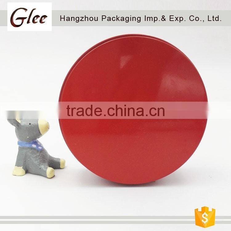 european style custom printed wholesale round metal tin box