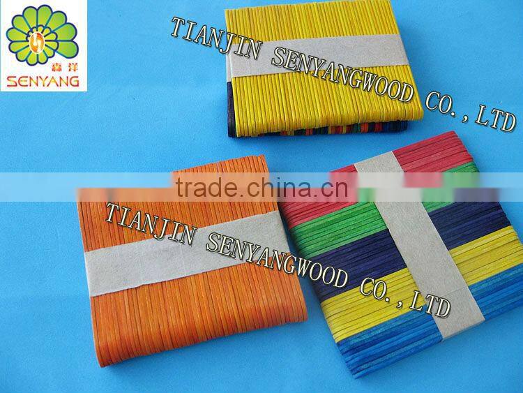 shaped mixed colors kid toys round DIY craft sticks