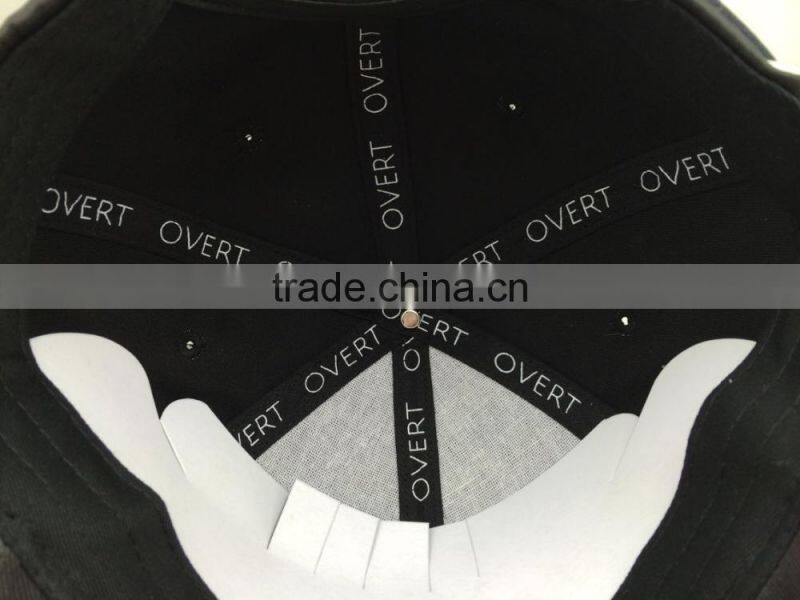 custom fashion leather baseball cap with 3d embroidery