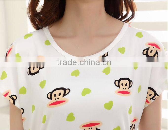 Custom women long 100%cotton nightgown