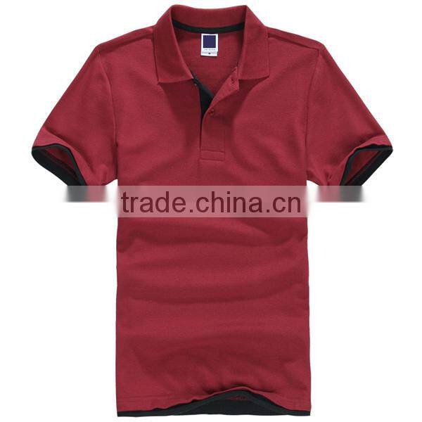 Fashion latest half sleeve double collar polo shirt